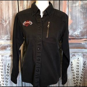 Harley Davidson Women’s Fitted Button Up Black